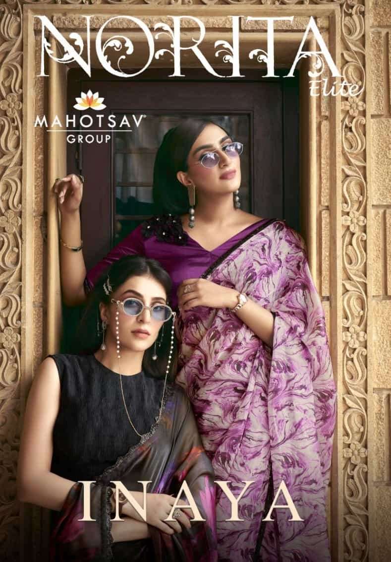 MAHOTSAV NORITA 43800 INAYA FANCY FESTIVEAL SAREE COLLECTION DEALER BEST RATE 