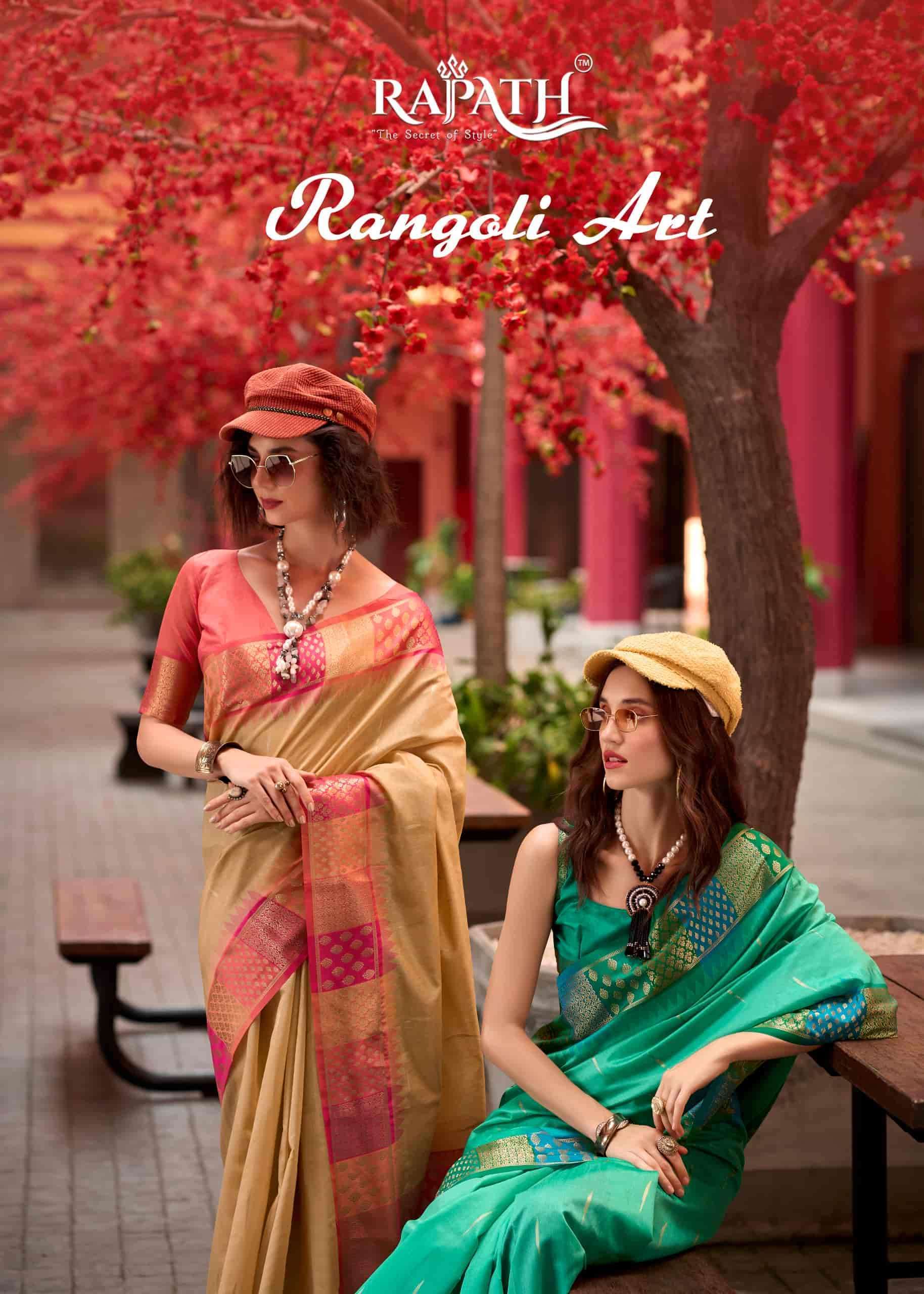 RAJPATH RANGOLI ART 180001 TO 180006 LATEST DESIGNER BANARASI SILK SAREE COLLECTION WHOLESALE PRICE 