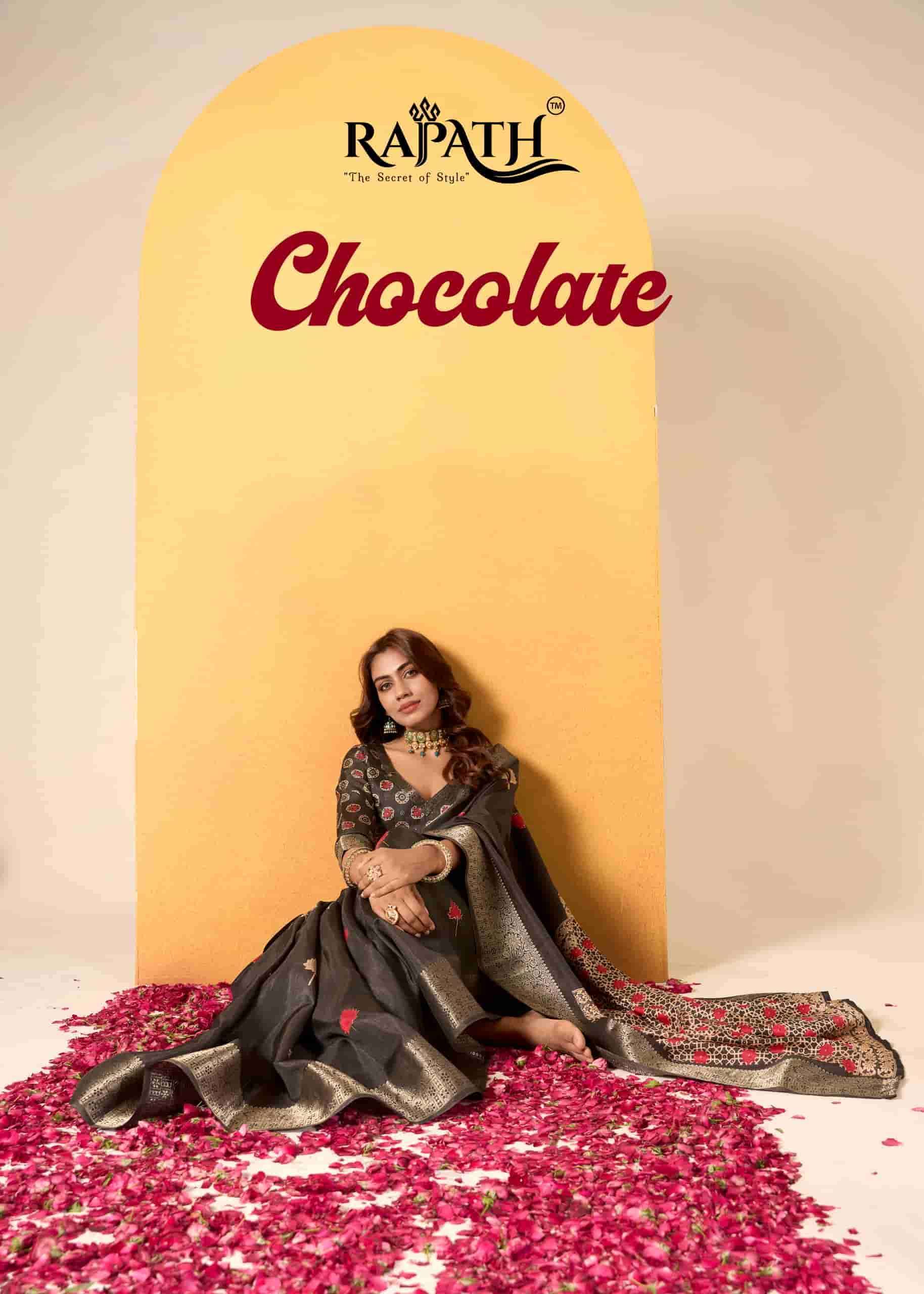 RAJYOG CHOCOLATE FESTIVE WEAR DESIGNER SILK SAREE COLLECTION BEST RATE 