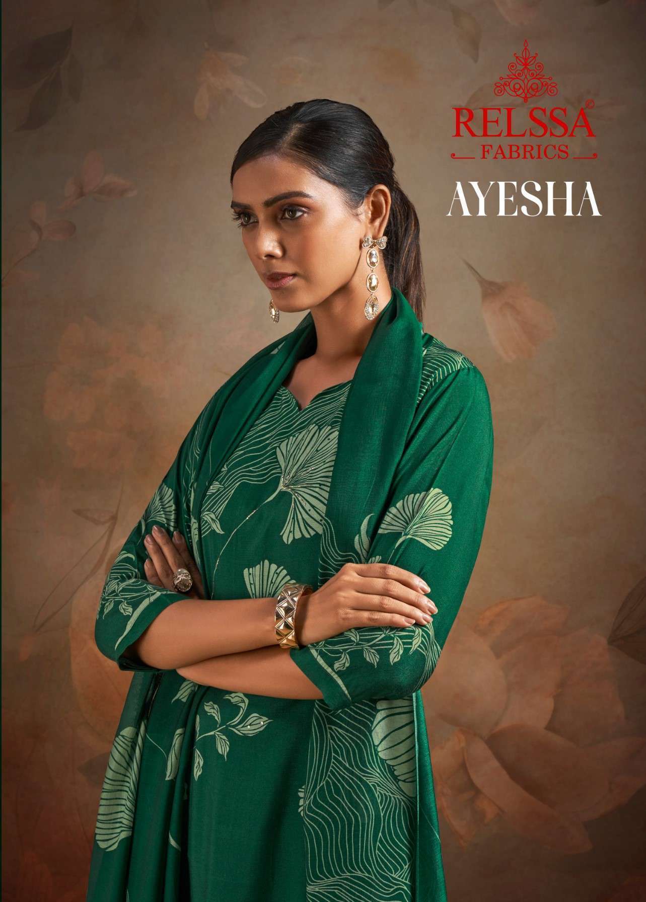 RELSSA AYESHA DIGITAL PRINTS FANCY MUSLIN LADIES SUIT CATALOGUE WHOLESALE RATE SURAT 2024