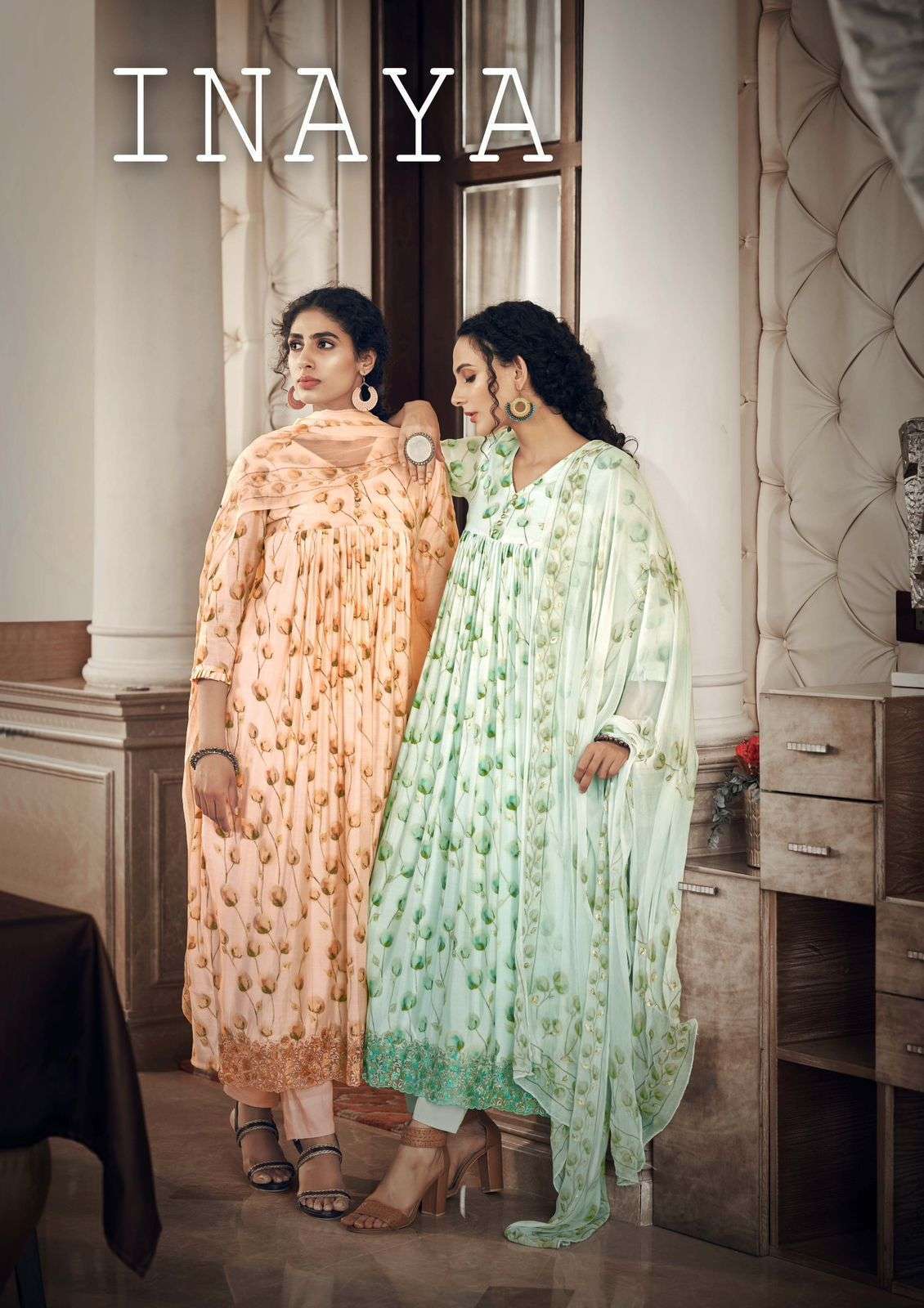 SARGAM INAYA FANCY MUSLIN SILK LADIES SUIT COLLECTION WHOLESALER 