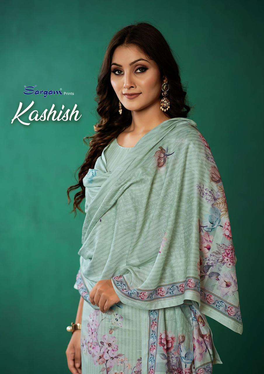 SARGAM KASHISH FANCY HANDWORK PURE JAM SALWER SUIT WHOLESALER 2024