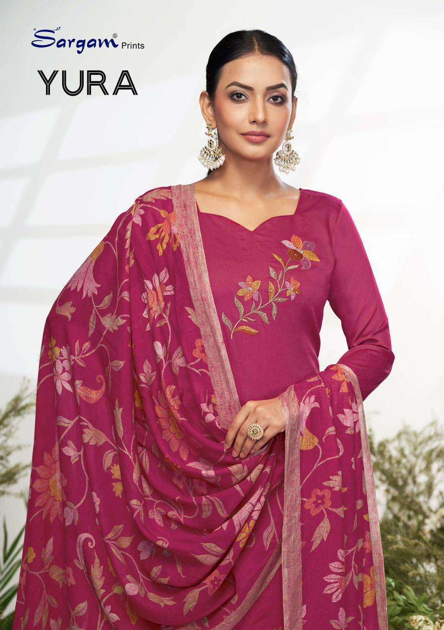SARGAM YURA ELEGANT WORK PURE ZAM LADIES SUIT SUPPLIER 2024