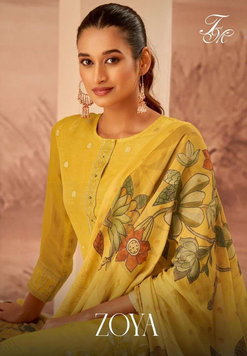 T AND M DESIGNER ZOYA DESIGNER JACQUARD SUIT CATALOG SUPPLIER 