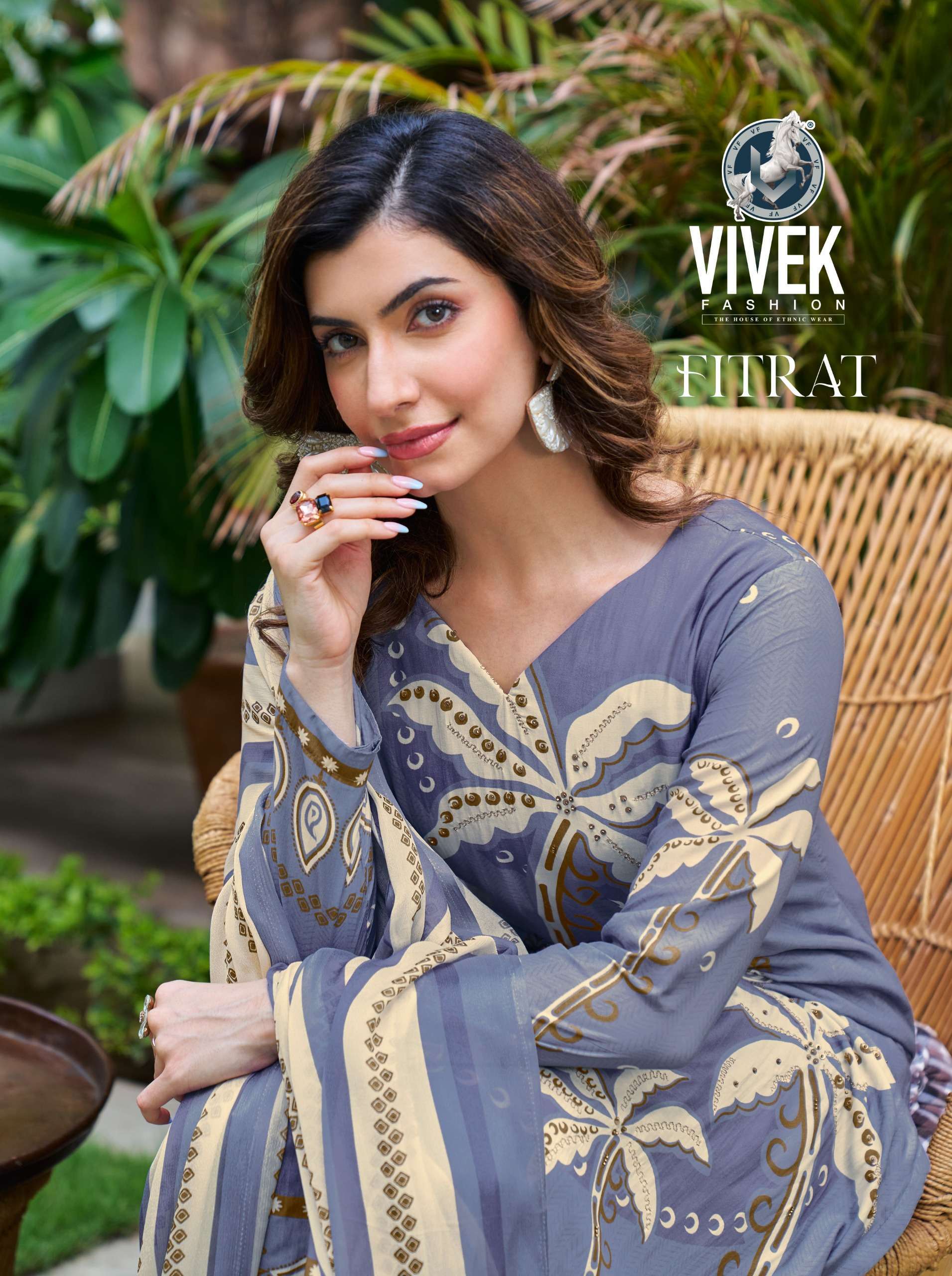VIVEK FASHION FITRAT DESIGNER SILK SUIT COLLECTION WHOLESALE PRICE 2024