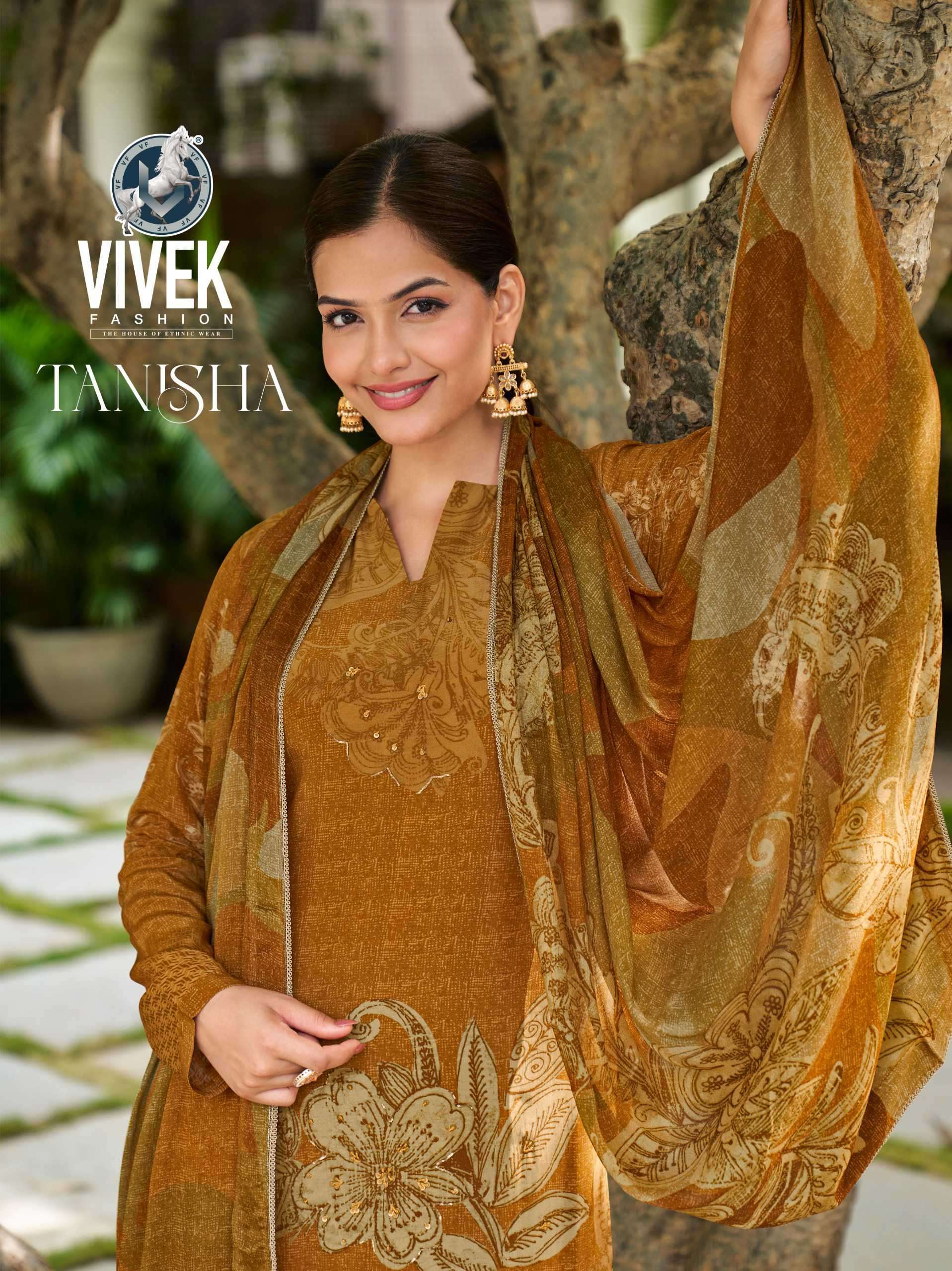 VIVEK FASHION TANISHA DIGITAL PRINTS CRAPE SUIT CATALOG EXPORTER 
