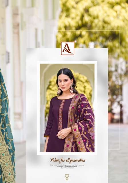 ALOK SUIT GLOSSY TOUCH EDITION 2 DESIGNER JAM EMBROIDERY SUIT COLLECTION WHOLESALE PRICE SURAT 2024