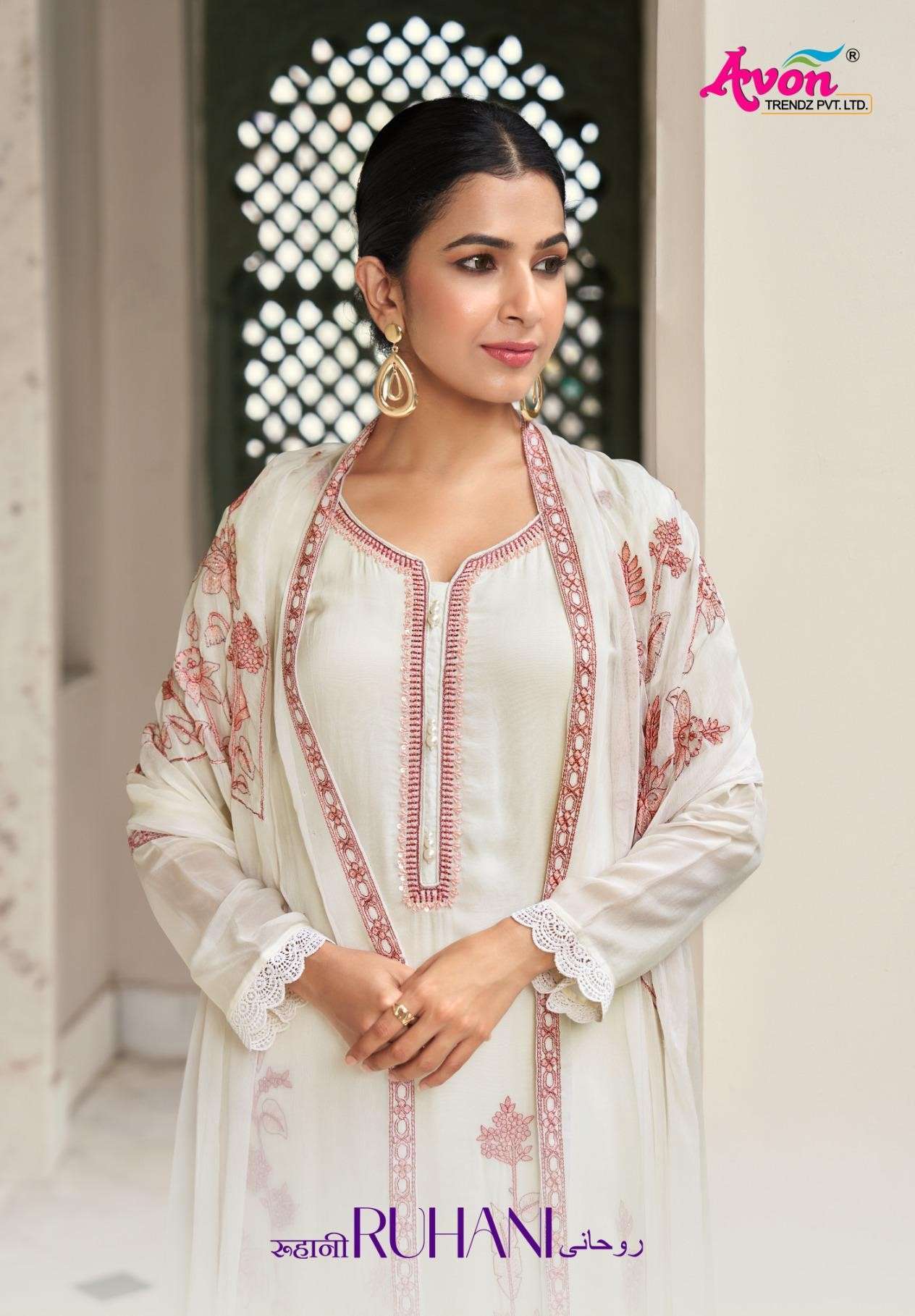 AVON TRENDZ RUHANI EXCLUSIVE ORGANZA SILK DESIGNER DRESS EXPORTER 