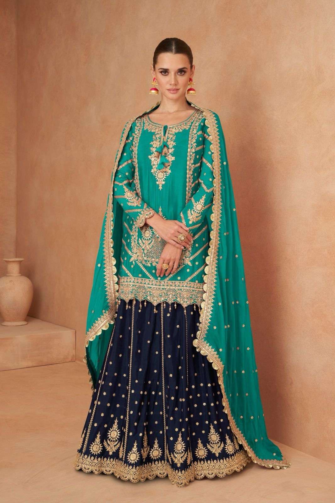 GULKAYRA DESIGNER KHANAK 7471 COLORS DESIGNER LEHNGA STYLE DRESS WHOLESALER 