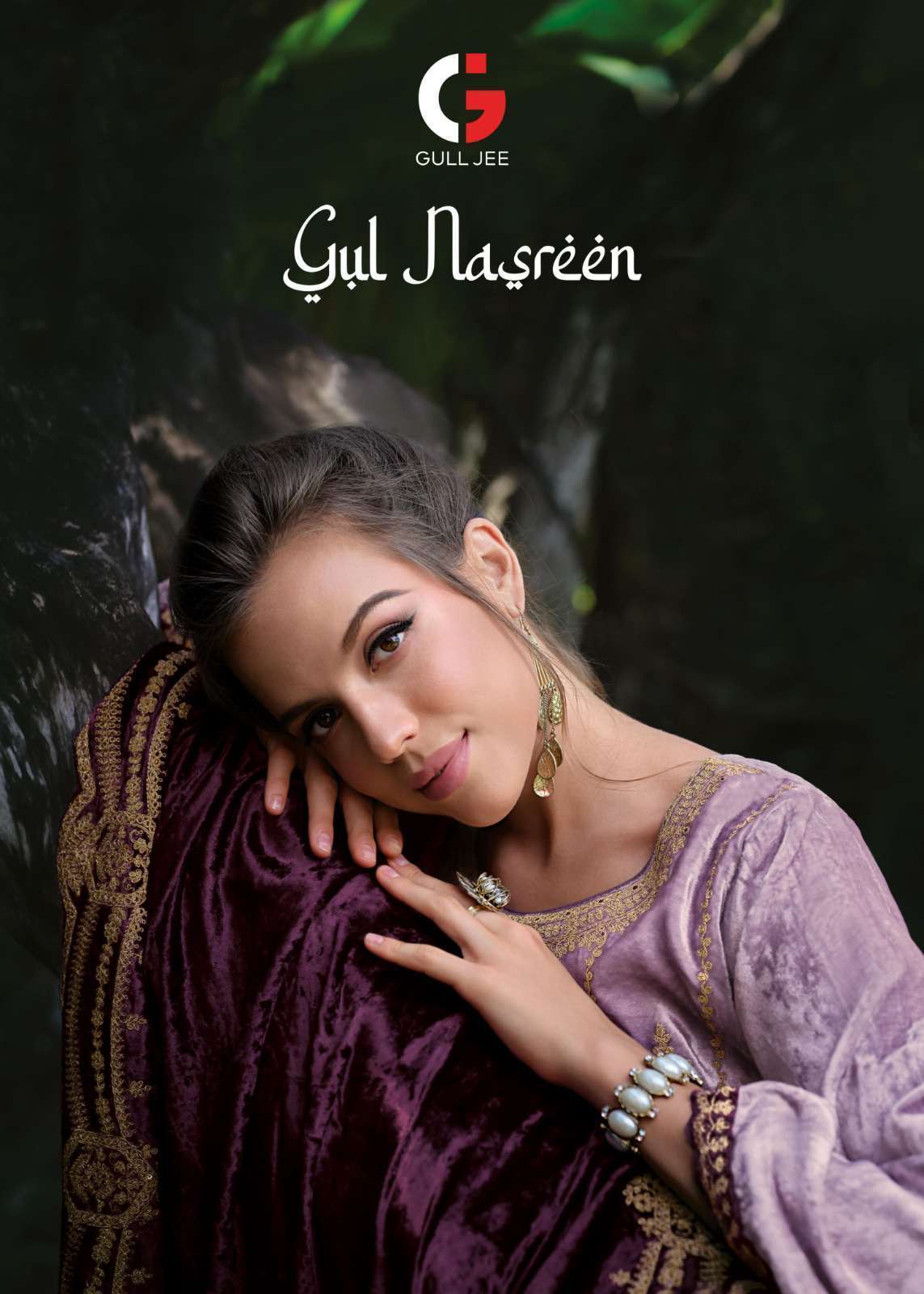 GULL JEE NASREEN DESIGNER VELVET PARTYWEAR SUIT CATALOG WHOLESALER 