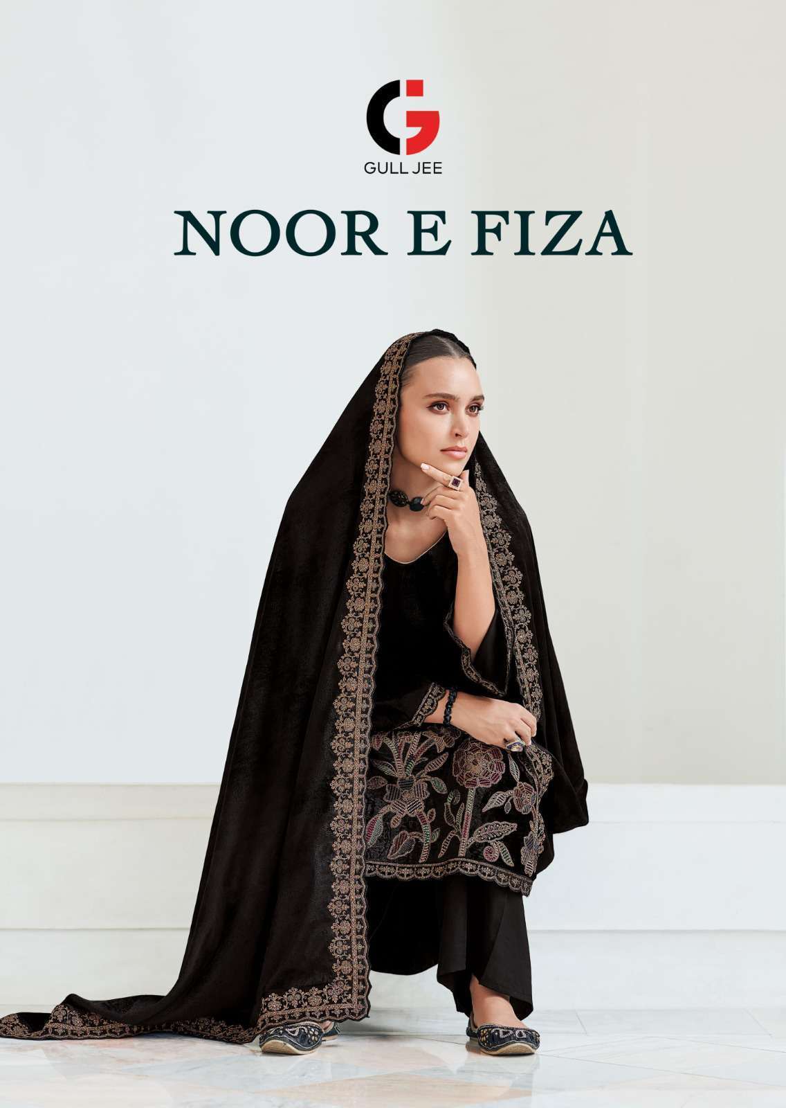 GULL JEE NOOR E FIZA DESIGNER VELVET PARTYWEAR SUIT CATALOG EXPORTER 2024
