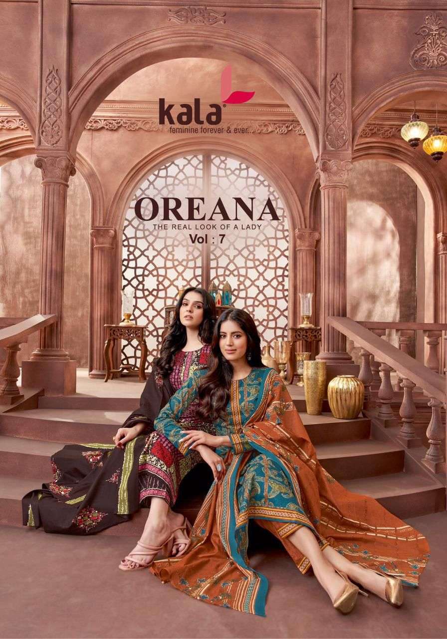 KALA OREANA VOL 7 JAIPURI PRINT COTTON DRESS MATERIAL SUPPLIER 2024