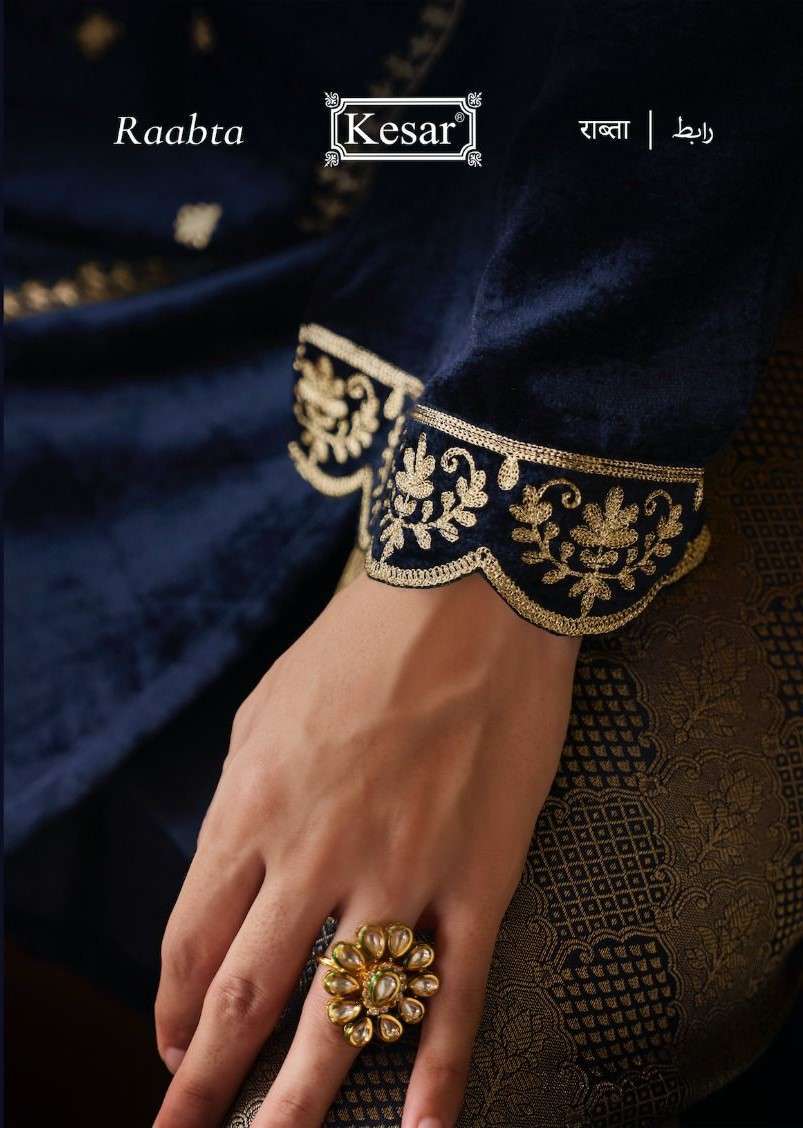 KARACHI PRINTS KESAR RAABTA DESIGNER VELVET PARTYWEAR SUIT COLLECTION WHOLESALE PRICE