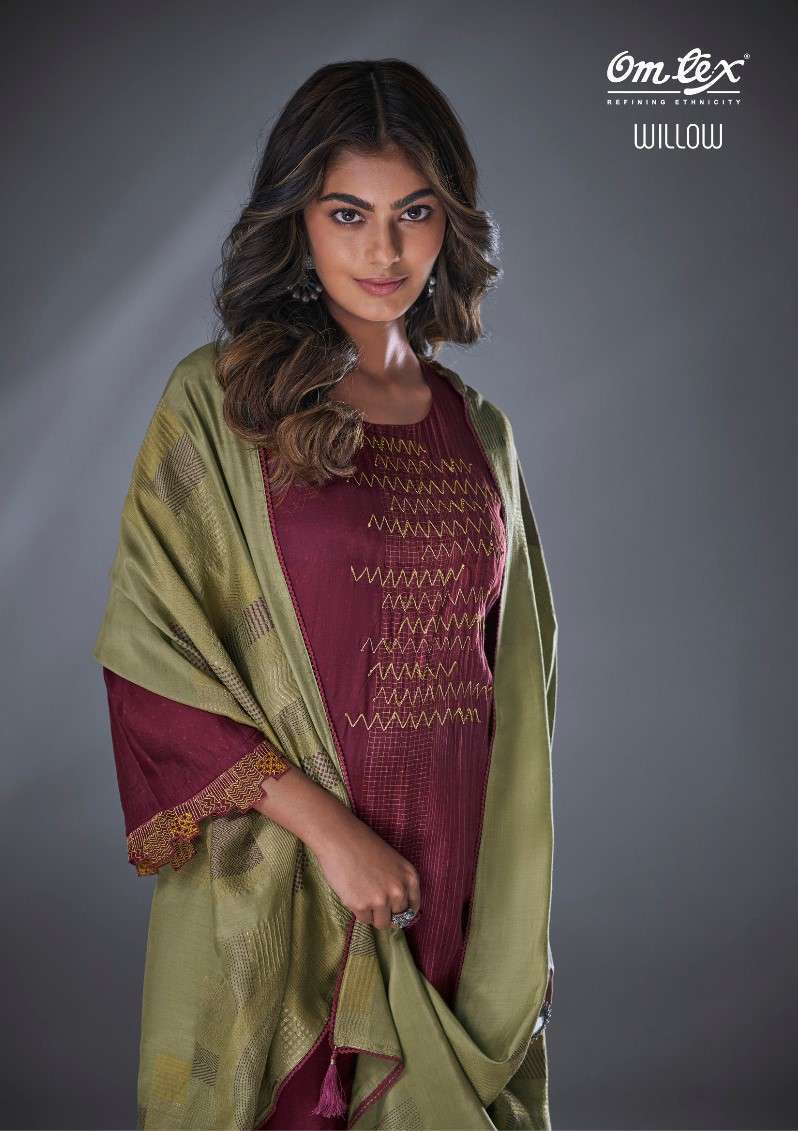 OMTEX WILLOW PARTYWEAR STYLE SILK SUIT CATALOG DEALER WHOLESALE PRICE 