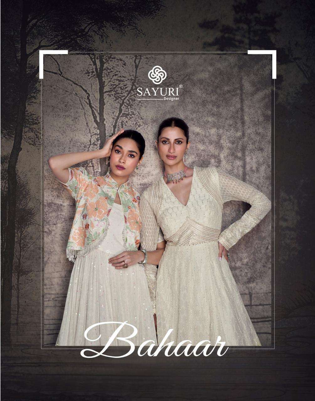 SAYURI BAHAAR 5606 TO 5608 DESIGNER INDO WESTERN DRESS COLLECTION EXPORTER 2024