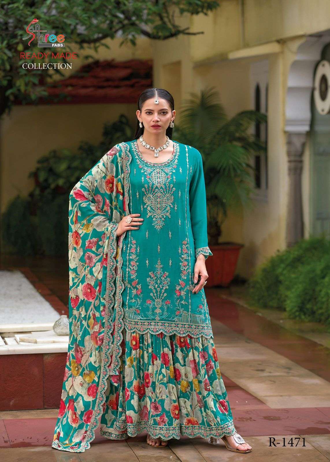 SHREE FAB R 1471 COLORS PAKISTANI SHARARA SUIT CATALOG SUPPLIER BEST RATE EXPORTER 