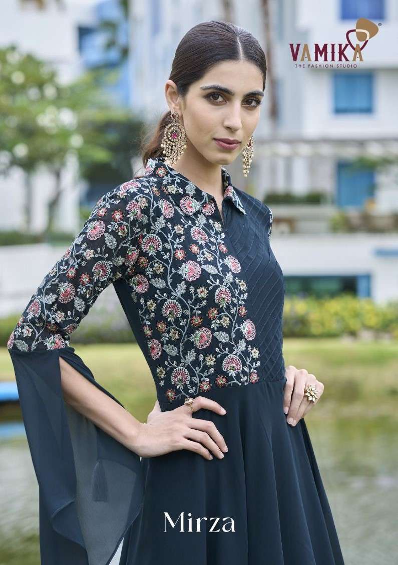 VAMIKA MIRZA DESIGNER INDO WESTERN GOWN CATALOG EXPORTER 2024