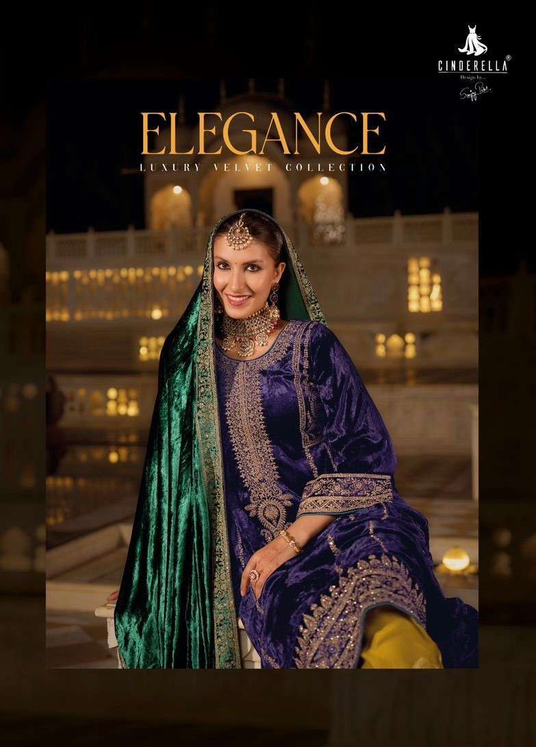CINDERELLA ELEGANCE PREMIUM VELVET COLLECTION PARTYWEAR SUIT WHOLESALER 