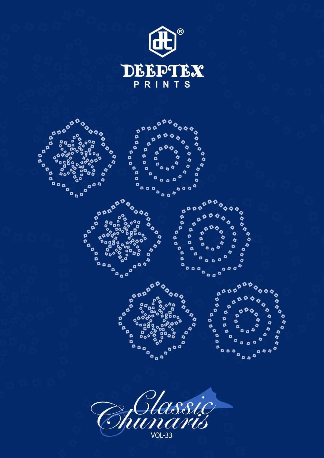 DEEPTEX CLASSIC CHUNARIS VOL 33 COTTON BANDHNI PRINT SUITS SUPPLIER 