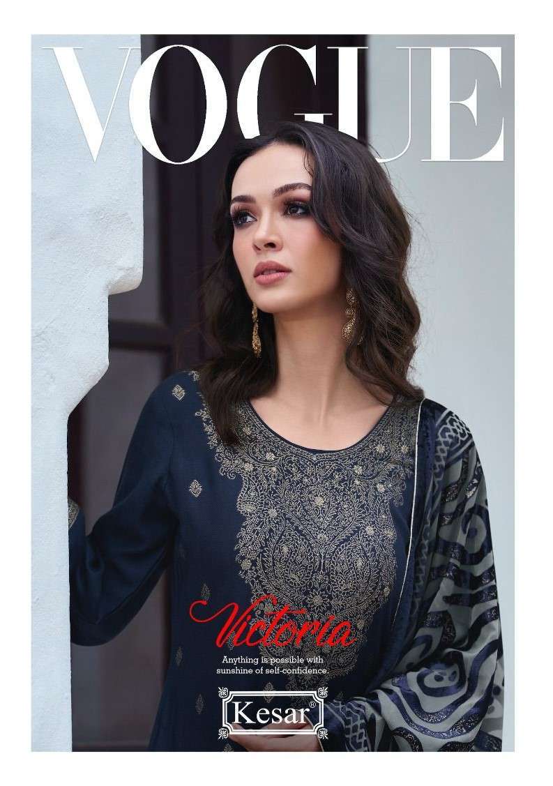 KARACHI PRINTS KESAR VICTORIA JACQUARD DESIGN PASHMINA SUIT COLLECTION WHOLESALER