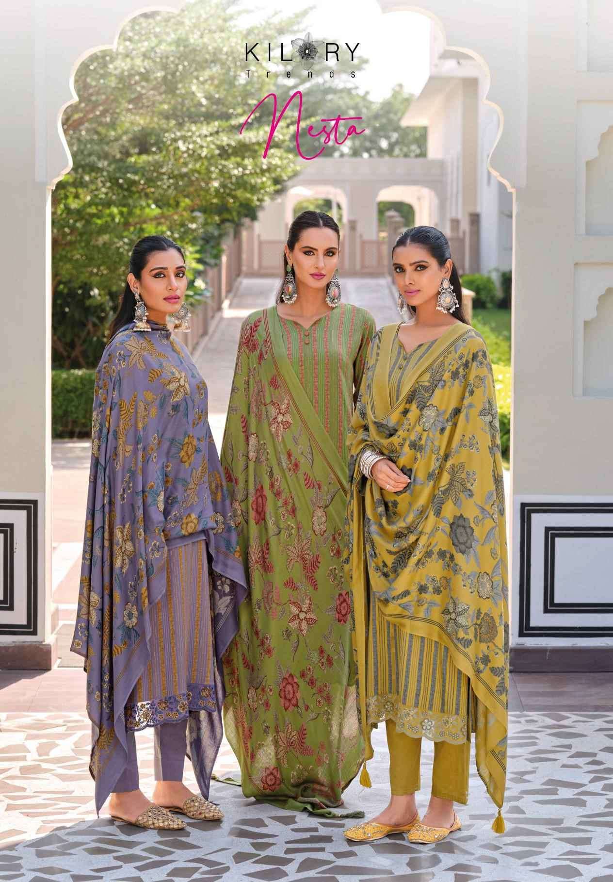 KILORY NESTA EXCLUSIVE WINTER WEAR PASHMINA DRESS COLLECTION WHOLESALE PRICE 