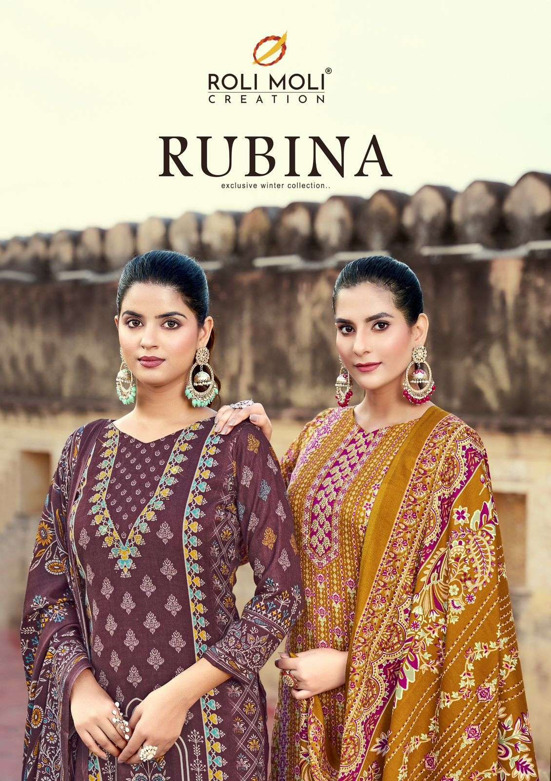 ROLI MOLI RUBIBA FANCY PASHMINA WINTER SUIT CATALOGUE WHOLESALE PRICE 2024