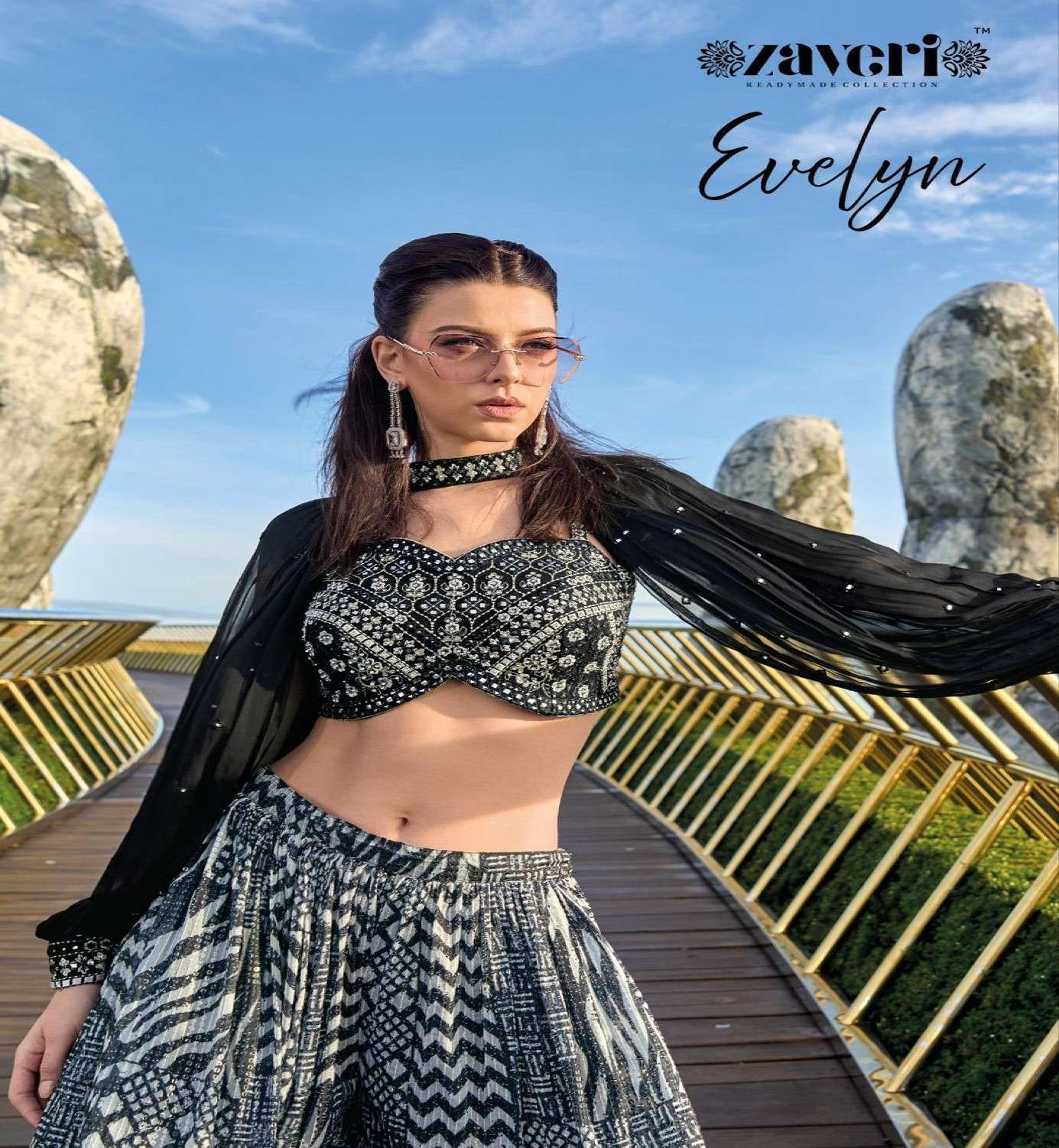 ZAVERI EVELYN STYSLISH INDO WESTERN DRESS CATALOG SUPPLIER 