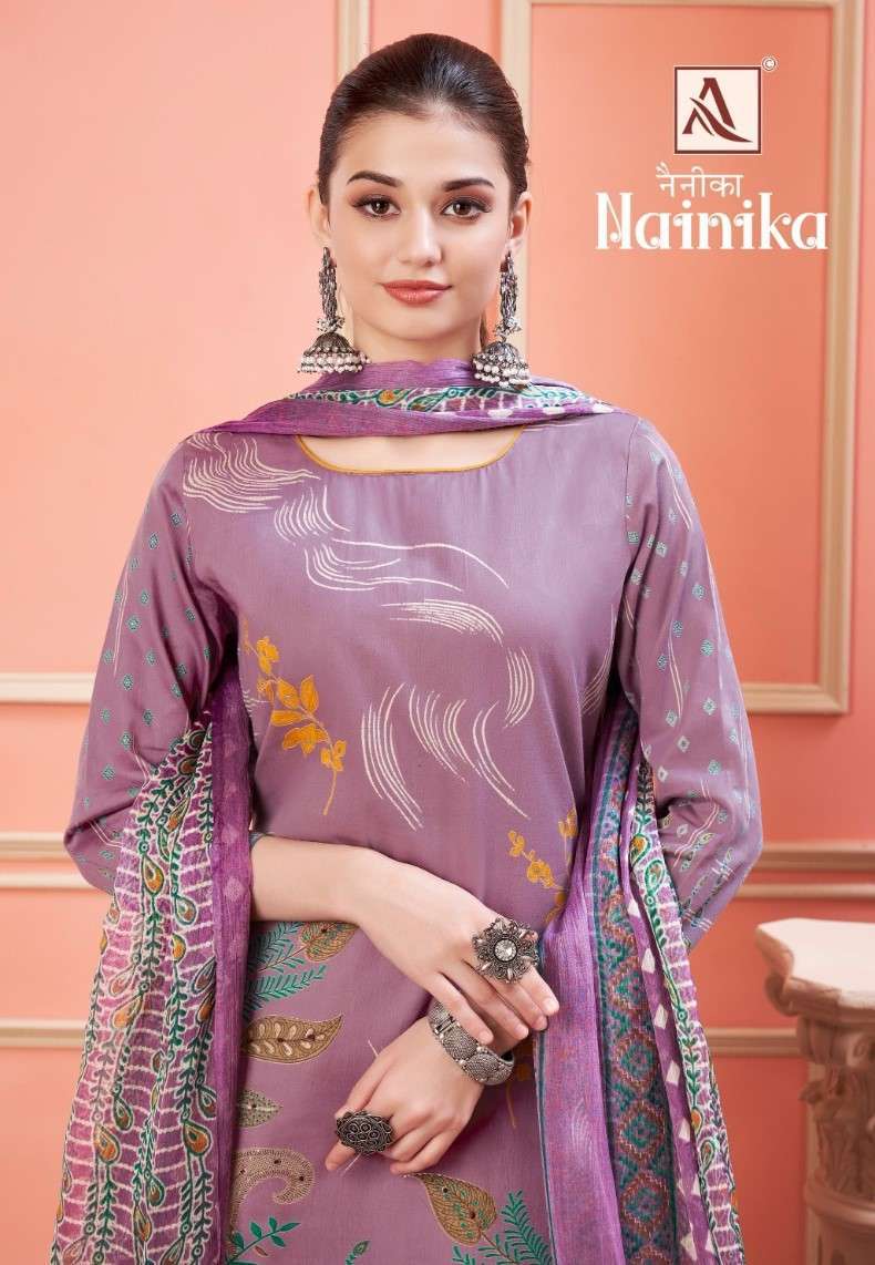 ALOK SUIT NAINIKA FANCY JAM COTTON SUIT CATALOG SUPPLIER 