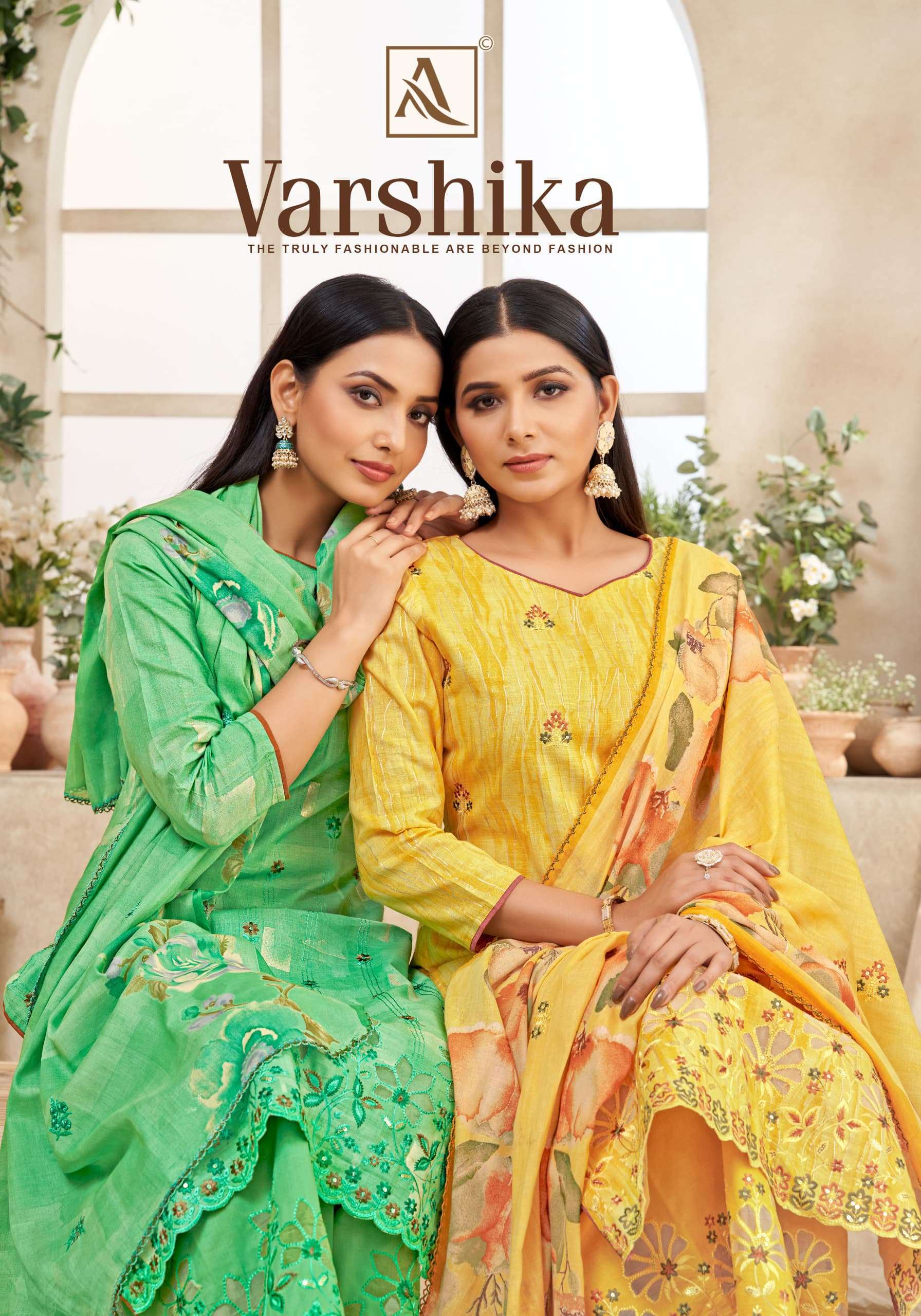 ALOK SUIT VARSHIKA PURE CAMBRIC COTTON FANCY SUIT CATALOG SUPPLIER 2024