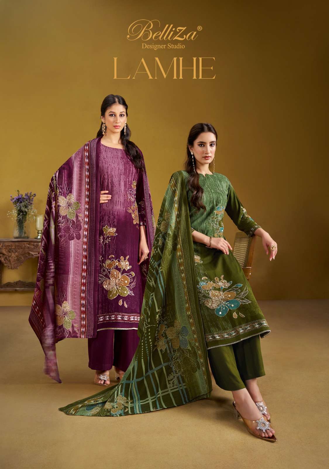 BELLIZA LAMHE FANCY VISCOSE RAYON SUIT CATALOG EXPORTER 2024