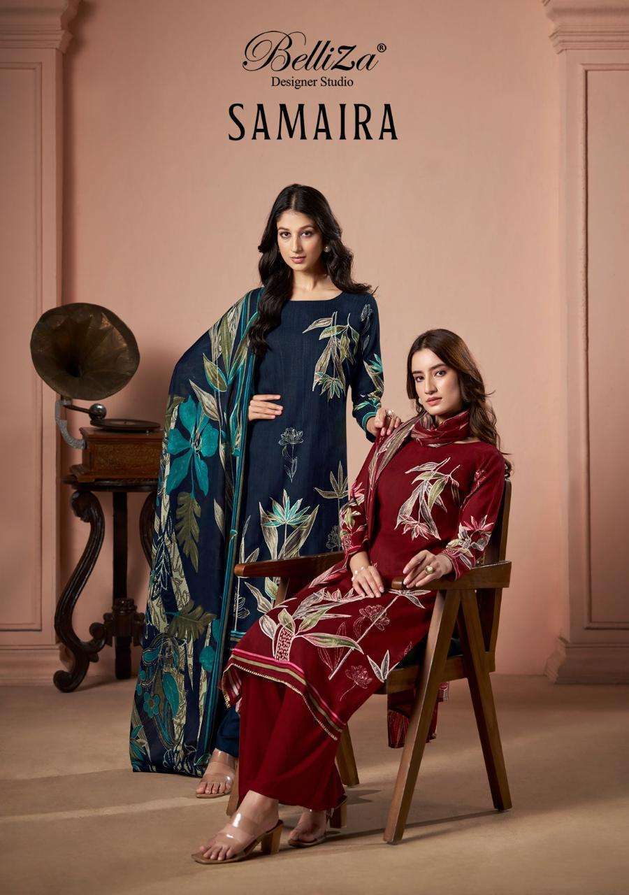 BELLIZA SAMAIRA PURE VISCOSE RAYON FANCY SALWER SUIT COLLECTION WHOLESALE PRICE DEALER 