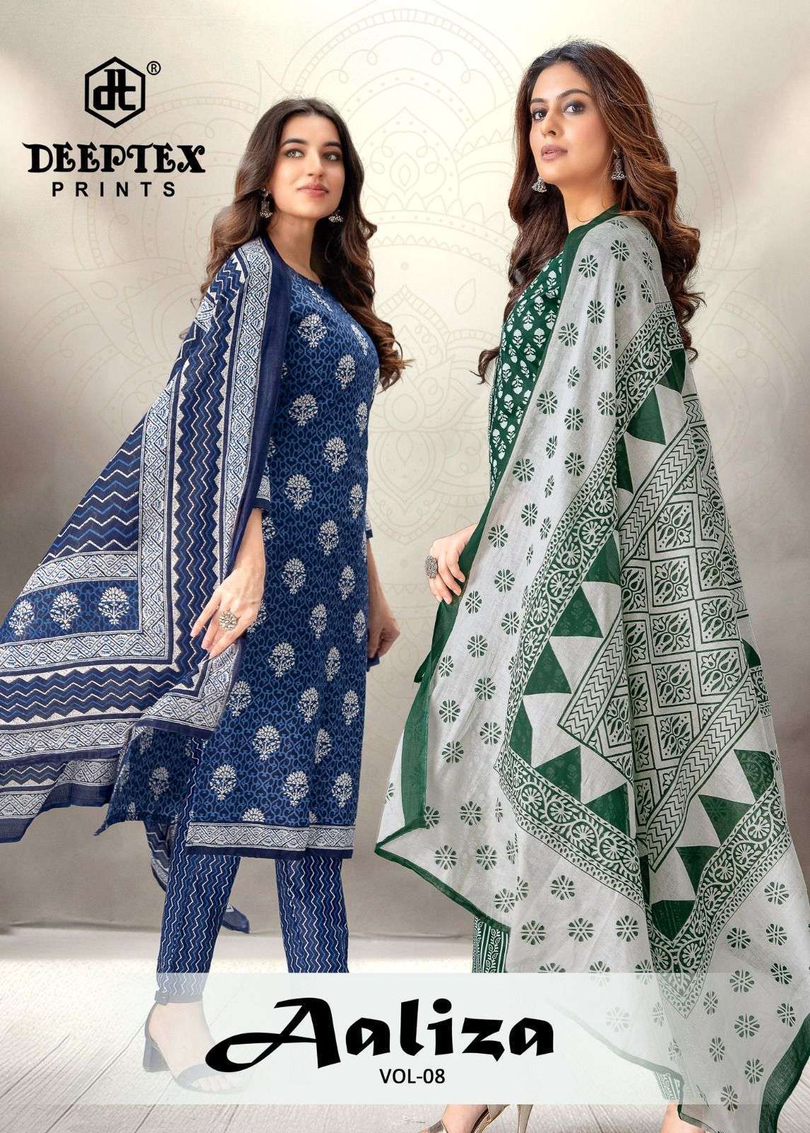 DEEPTEX AALIZA VOL 8 PRINTED COTTON UNSTITCH SUIT WHOLESALER 2024