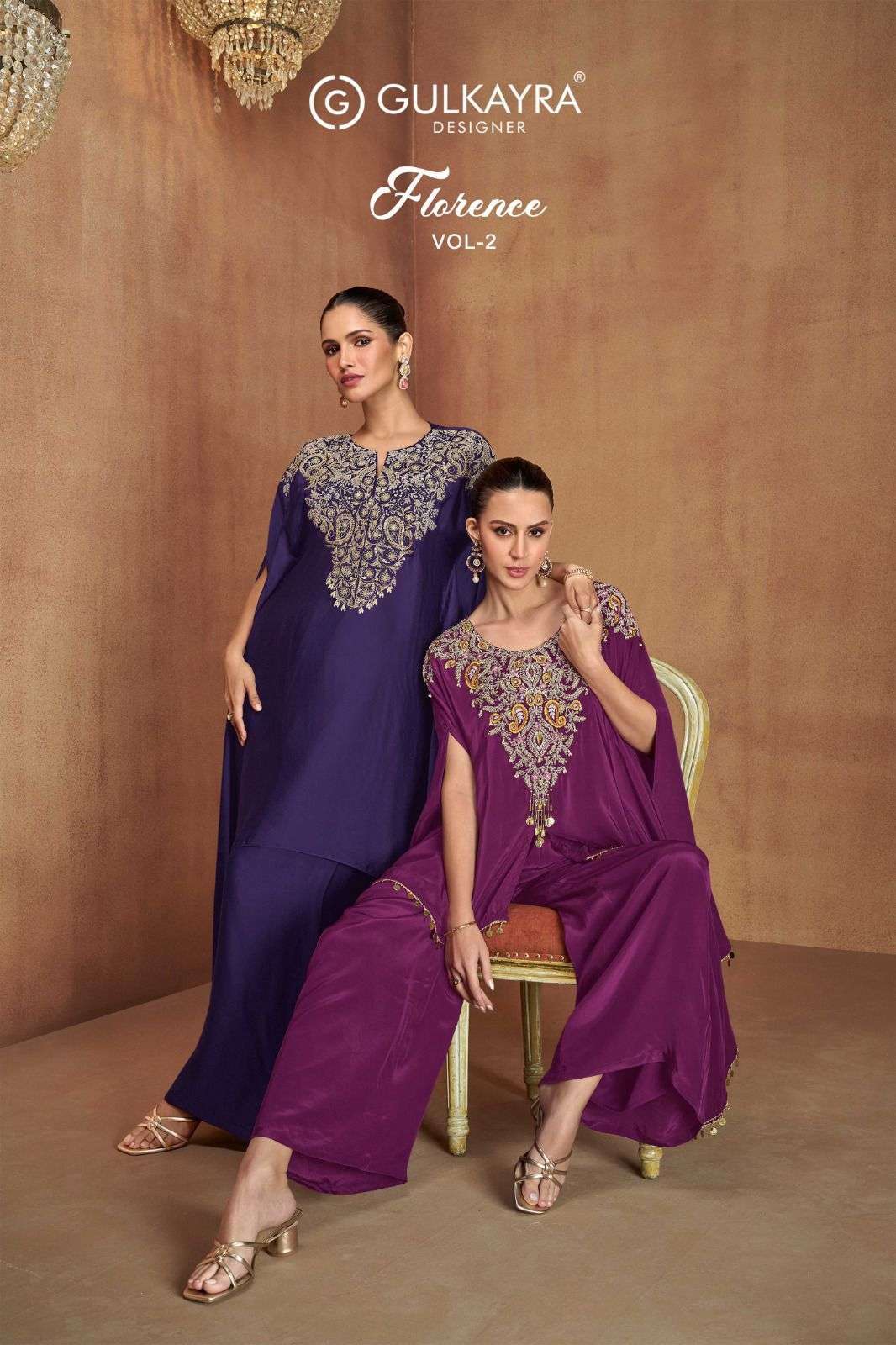 GULKAYRA FLORENCE VOL 2 7515 TO 7517 DESIGNER DRESS PARTYWEAR COLLECTION WHOLESALER 