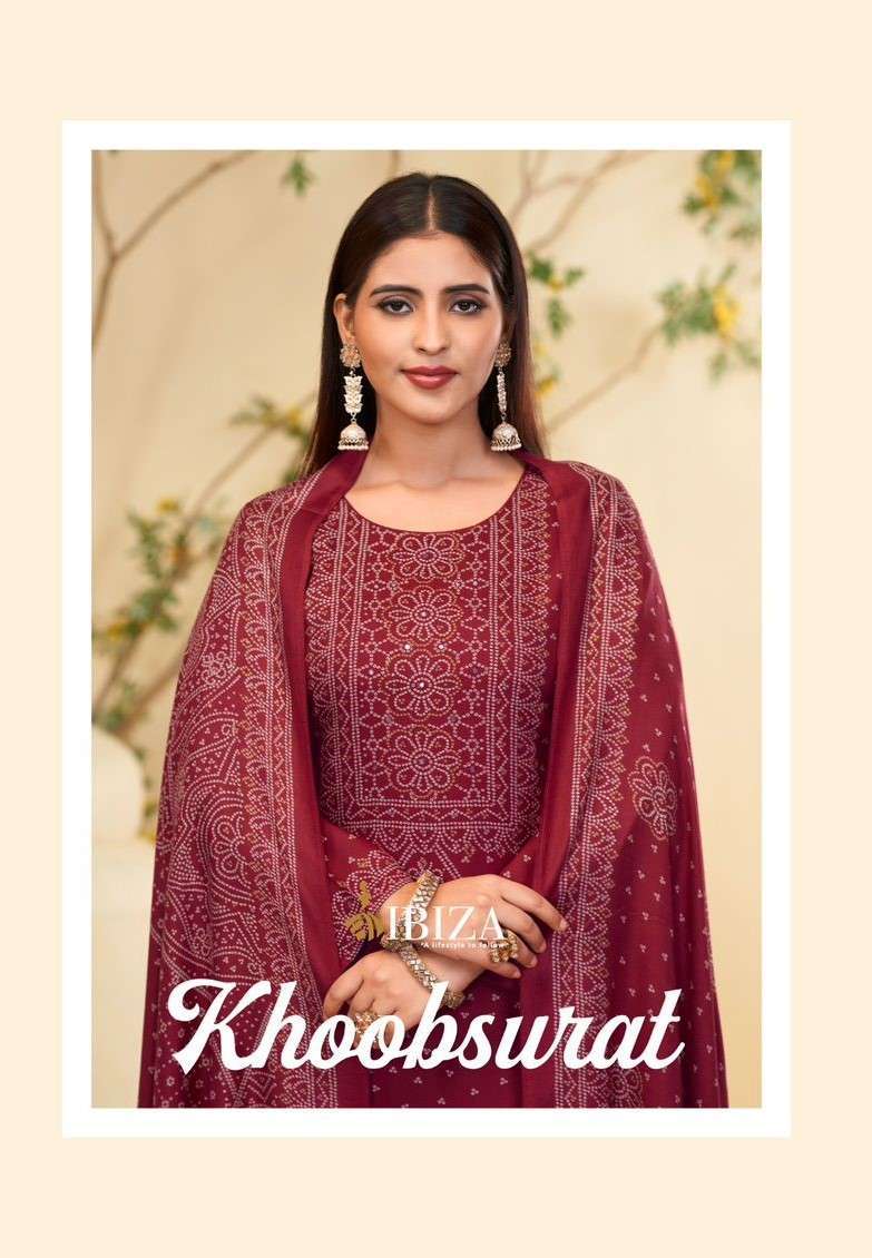 IBIZA KHOOBSURAT WINTER WEAR FANCY LADIES SUIT CATALOG SUPPLIER 2024