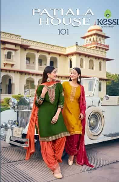 KESSI FABRICS PATIALA HOUSE VOL 101 PURE JAM SILK SUIT CATALOG WHOLESALE PRICE 