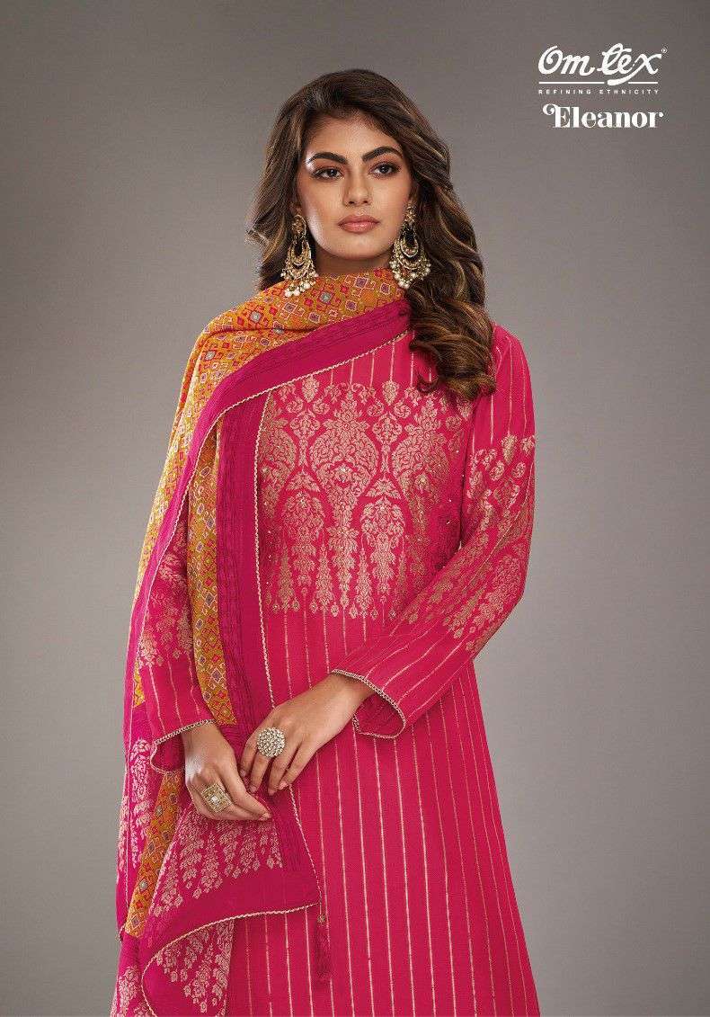 OMTEX ELEANOR NX PARTYWEAR STYLE DESIGNER JACQUARD SUIT WHOLESALER 