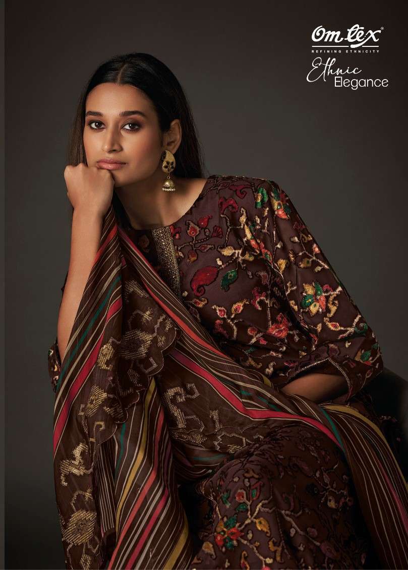 OMTEX ETHNIC ELEGANCE DESIGNER VELVET BRASSO SUIT CATALOG WHOLESALER 