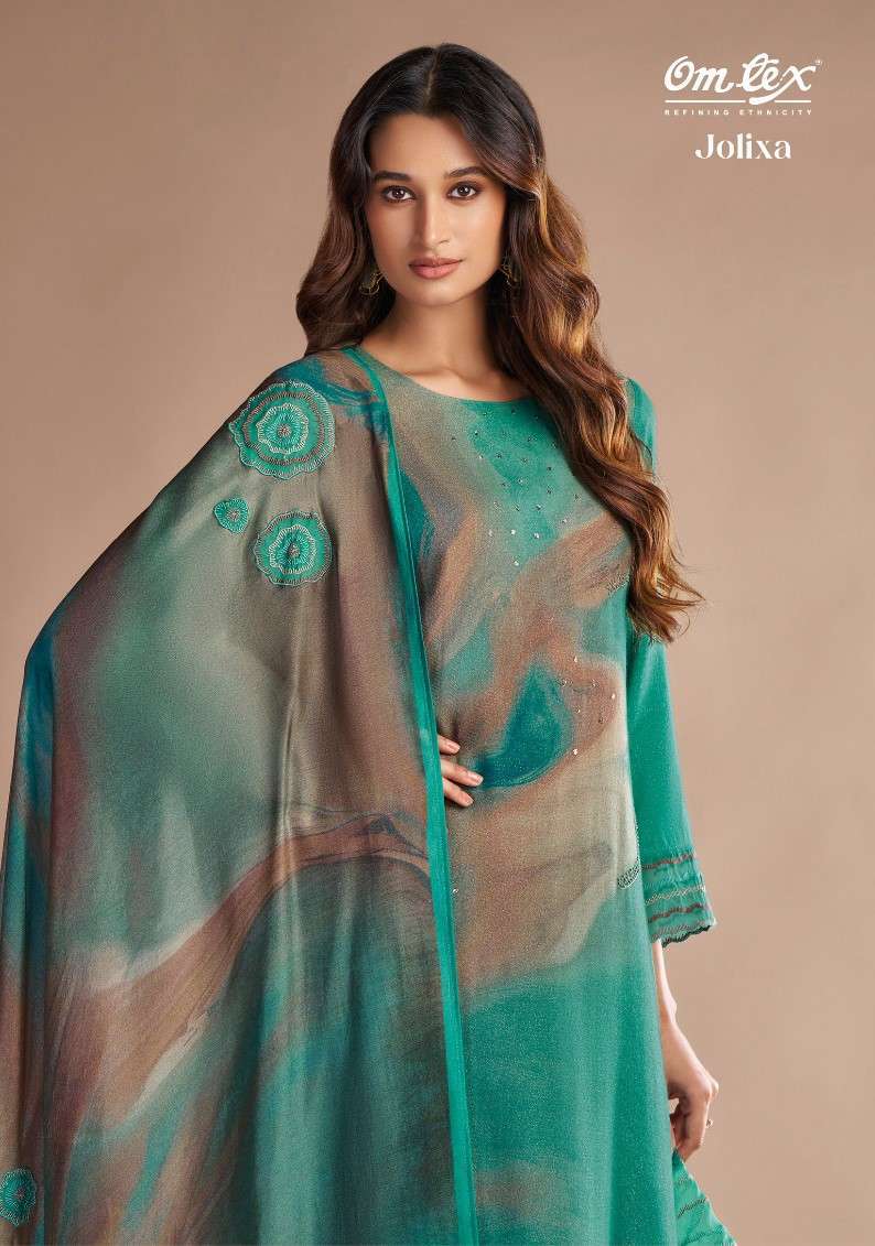 OMTEX JOLIXA FANCY SILK LADIES SUIT CATALOG SUPPLIER WHOLESALER PRICE DEALER 2024