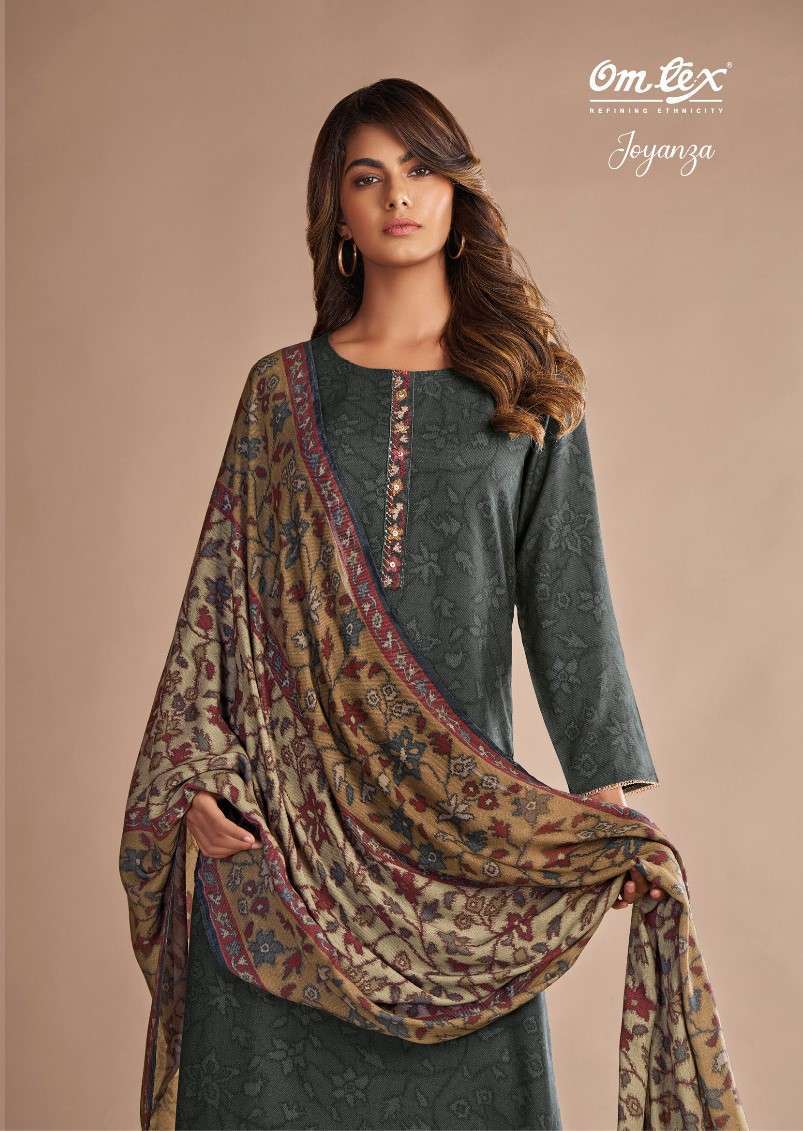 OMTEX JOYANZA FANCY PURE PASHMINA WINTER SUIT COLLECTION WHOLESALER 2024