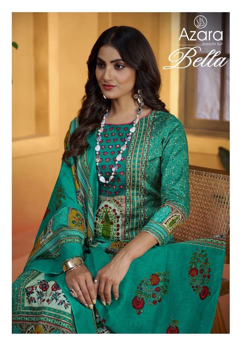 RADHIKA AZARA BELLA PURE HEAVY JAM COTTON SALWER KAMEEZ CATALOGUE WHOLESALER 