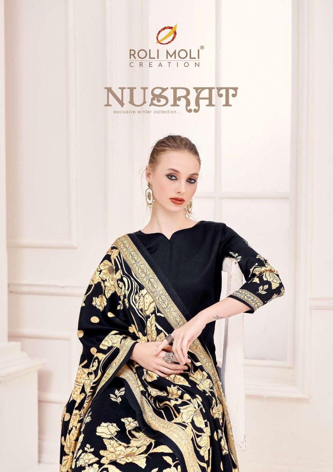 ROLI MOLI NUSRAT FANCY PASHMINA WINTER DRESS COLLECTION SUPPLIER 