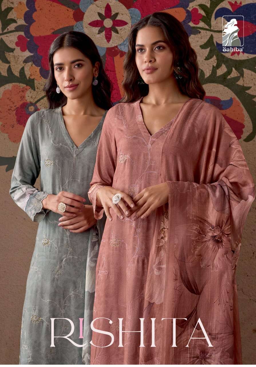 SAHIBA RISHITA EXCLUSIVE STAPLE TWILL WINTER SUIT COLLECTION WHOLESALER 2024