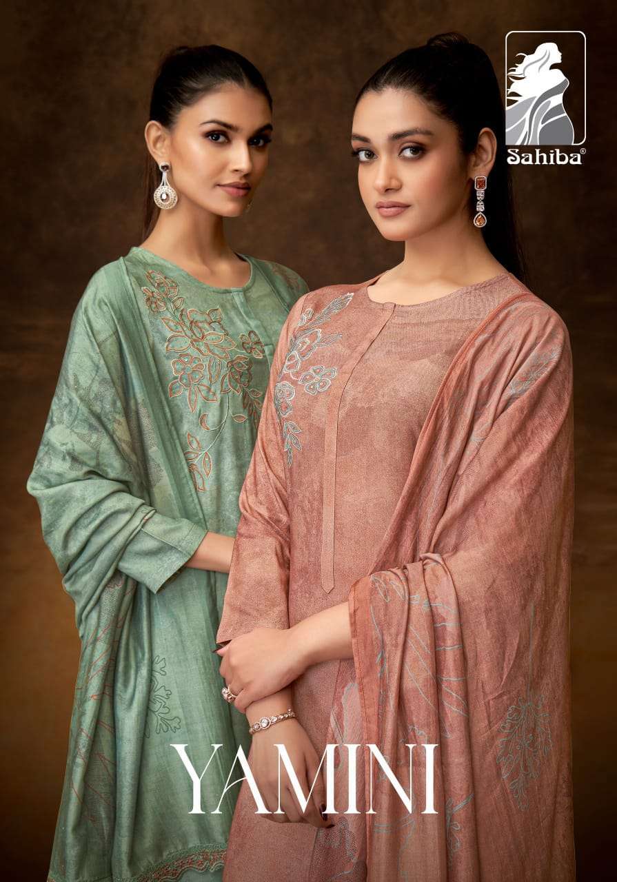 SAHIBA YAMINI DESIGNER PASHMINA SALWER SUIT COLLECTION EXPORTER 2024