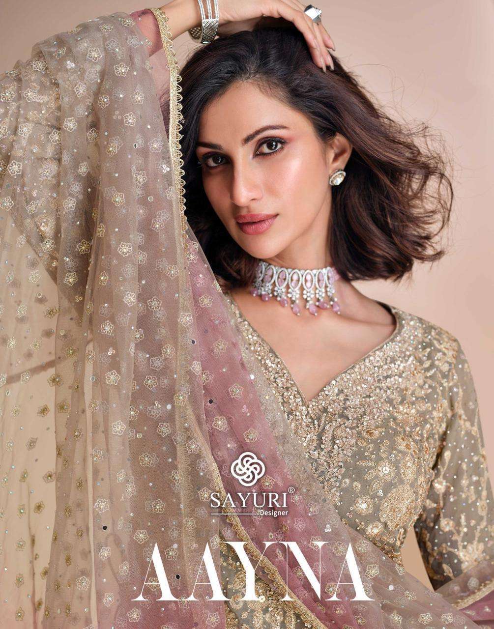 SAYURI AAYNA 5671 TO 5673 READYMADE PARTYWEAR DESIGNER SUIT SUPPLIER 2024