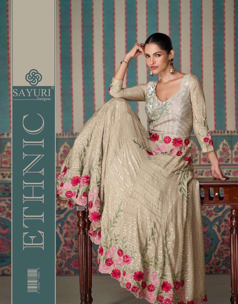 SAYURI ETHNIC 5681 TO 5683 DESIGNER INDO WESTERN DRESS CATALOG EXPORTER 2024