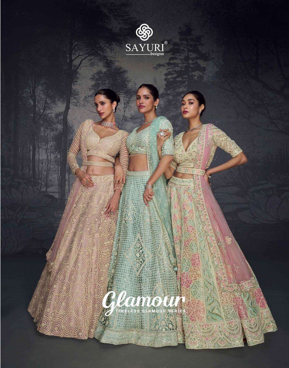 SAYURI GLAMOUR 5591 TO 5594 WEDDING WEAR DESIGNER LEHNGA SUPPLIER 2024