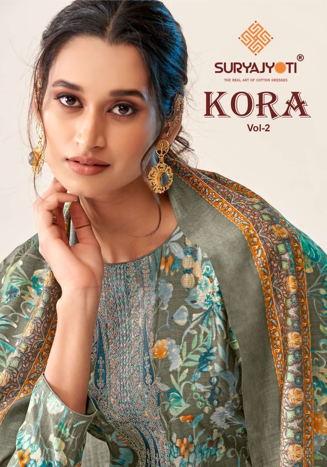 SURYAJYOTI KORA VOL 2 PURE MODAL LADIES SUIT COLLCTION WHOLESALER PRICE DEALER 2024