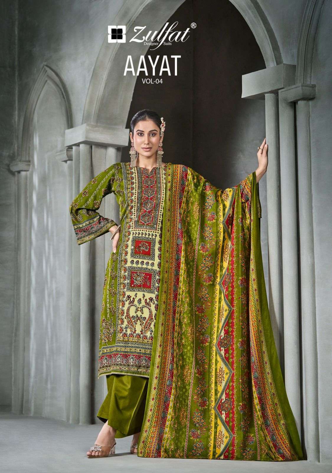 ZULFAT AAYAT VOL 4 FANCY UNSTITCH SALWER KAMEEZ CATALOGUE WHOLESALE PRICE DEALER 