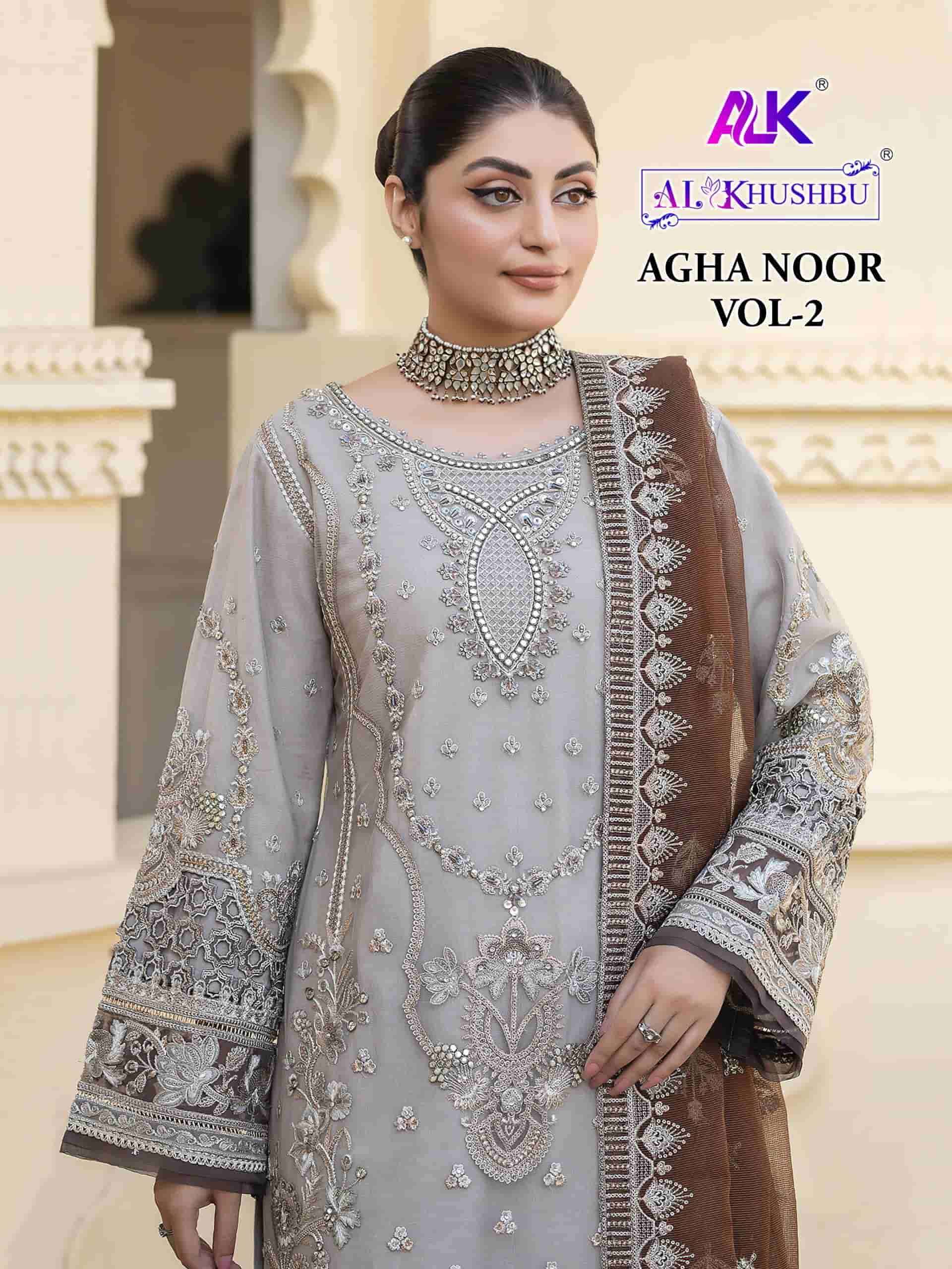 AL KHUSHBY AGHA NOOR VOL 2 DESIGNER STYLE PAKISTANI SUIT WHOLESALER 