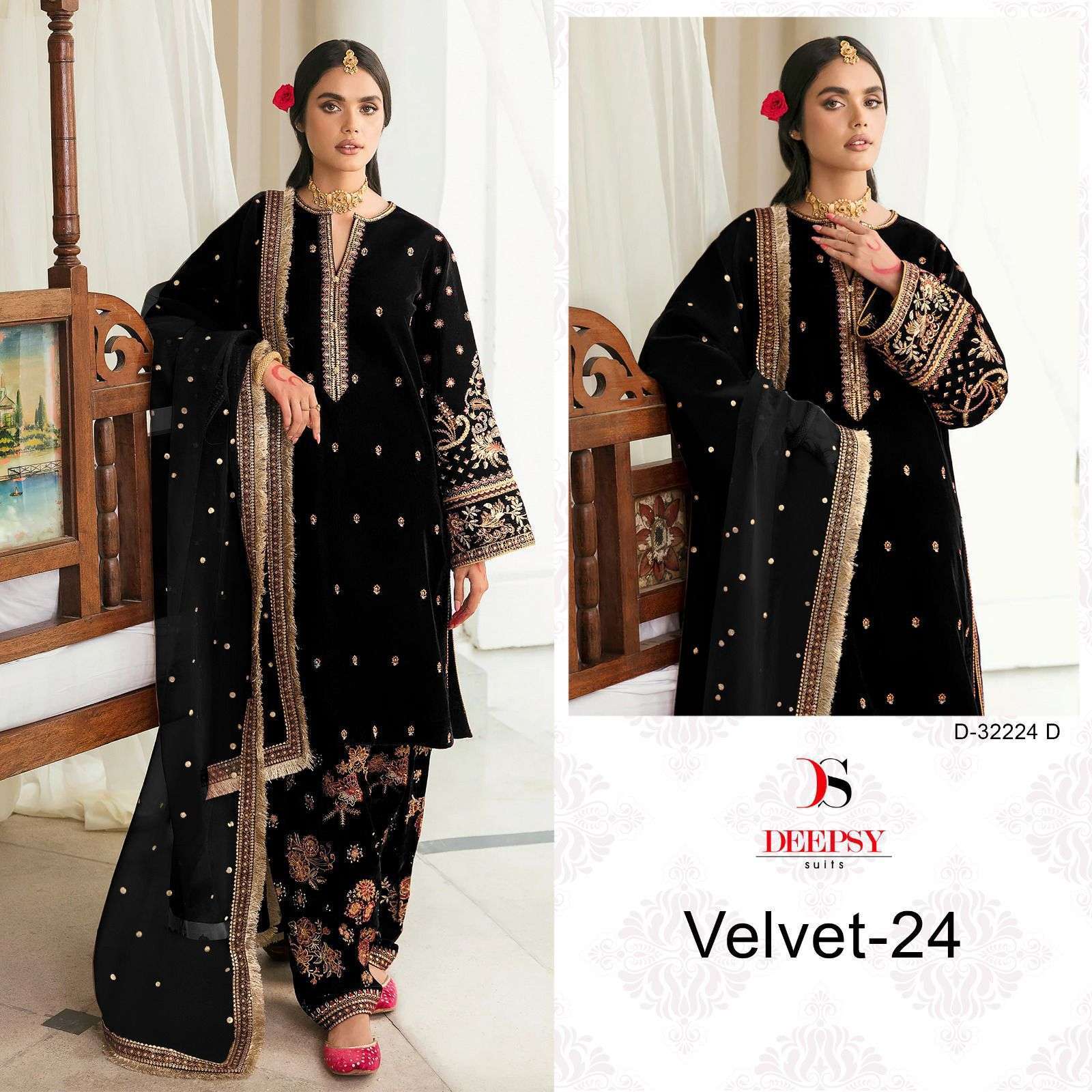 DEEPSY D 32224 COLORS VELVET DESIGNER SUIT COLLECTION BEST RATE 